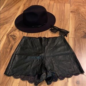 New Charlotte Russe black pleather shorts